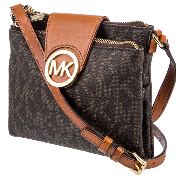 Michael Kors Fulton Monogramed Cross Body Purse - Picture 1 of 11